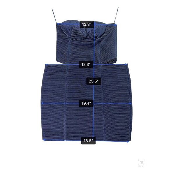 Hannah Marshall  Navy Silk Strapless Mini Bustier Dress Elegant & Fitted Sz 6 - Picture 13 of 13